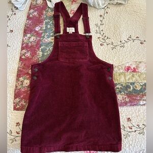 American Eagle Outfitters Maroon Corduroy Overalls